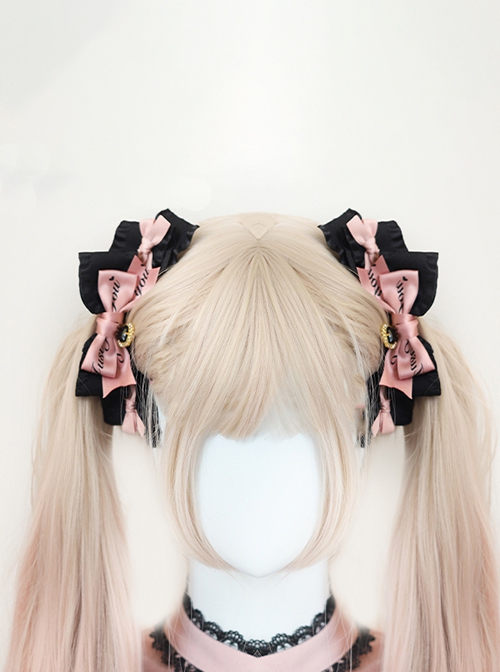 Harajuku Style Sweet Cool Landmine Girl Love Diamond Pendant Sweet Lolita Bowknot Hair Clip