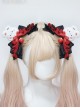 Versatile Daily Ruffles Lace Polka Dots Bowknot Strawberry Sweet Lolita Plush Bunny Hairpin