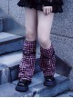 Cross Pendant Landmine Girl Subculture Harajuku Style Handmade Small Plaid Sweet Lolita Long Tube Leg Covers