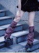 Cross Pendant Landmine Girl Subculture Harajuku Style Handmade Small Plaid Sweet Lolita Long Tube Leg Covers