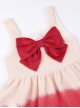 Mushroom Force Series Autumn Winter Big Bowknot Lamb Wool Mushroom Shape Sweet Lolita Sleeveless Dress