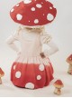 Mushroom Force Series Autumn Winter Big Bowknot Lamb Wool Mushroom Shape Sweet Lolita Sleeveless Dress