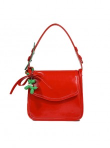 Commuting Simplicity Daily Stylish PU Leather Square Handbag Kawaii Fashion Crossbody Bag