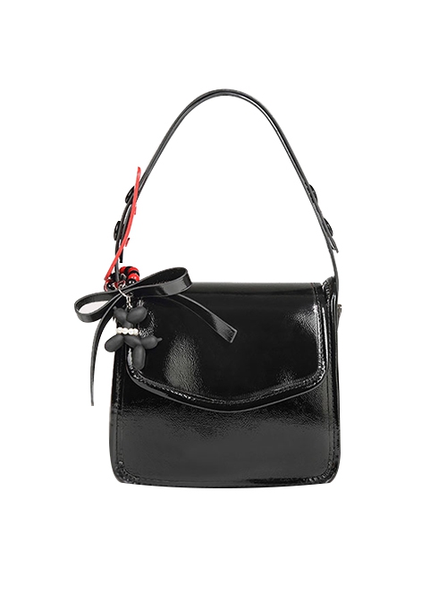 Commuting Simplicity Daily Stylish PU Leather Square Handbag Kawaii Fashion Crossbody Bag