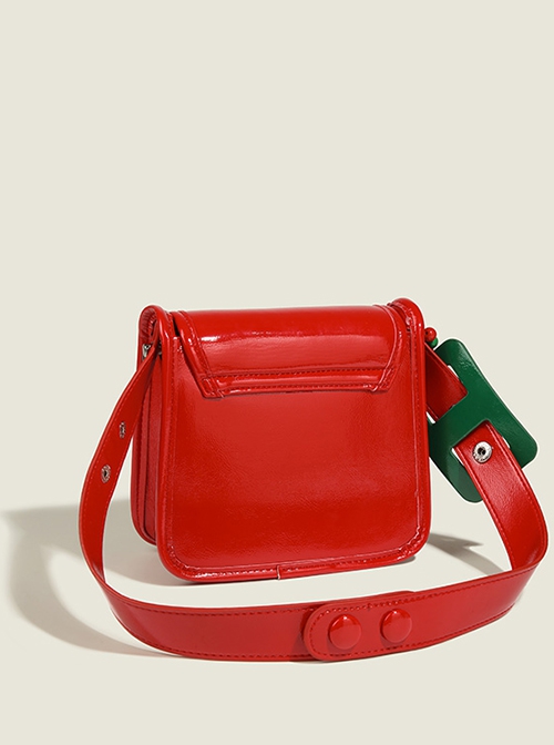 Commuting Simplicity Daily Stylish PU Leather Square Handbag Kawaii Fashion Crossbody Bag