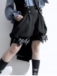 Narrative Maxim Series Ouji Fashion Black Stripe Bowknot Elegant Versatile Loose Pumpkin Short Pants