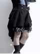 Narrative Maxim Series Ouji Fashion Black Stripe Bowknot Elegant Versatile Loose Pumpkin Short Pants