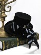 Narrative Maxim Series Retro Ouji Fashion Sweet Cool Black Blue Stripe Bowknot Elegant Versatile Gentleman Small Hat