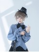 Narrative Maxim Series Retro Ouji Fashion Sweet Cool Black Blue Stripe Bowknot Elegant Versatile Gentleman Small Hat