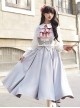 Marsha College Series Pink Gray Cute Sweet School Lolita Fake Two Pieces Long Sleeves Suspender Dress