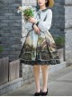 Glimmer Series French Beautiful Oil Painting Pattern Pastoral Style Retro Classic Lolita Long Sleeves Dress