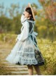 Glimmer Series French Beautiful Oil Painting Pattern Pastoral Style Retro Classic Lolita Long Sleeves Dress