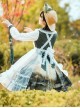 Glimmer Series French Beautiful Oil Painting Pattern Pastoral Style Retro Classic Lolita Long Sleeves Dress