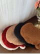 Furry Series Autumn Winter Daily Versatile Lamb Puppy Ears Sweet Lolita Round Lambswool Beret