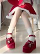 Cake Tower Series Satin Platform Wedge Doll Sense Ruffles Bowknot Pearl Cross Ribbon Sweet Lolita Shoes