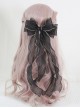 French Elegant Romantic Fairy Style Soft Mesh Yarn Bowknot Versatile Classic Lolita Fish Mouth Clip Hairpin