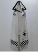 Stones In Dry Sea Series White Cool Technology Style Stripe Loading Code Uniform Ouji Fashion Sleeveless Hooded Cloak