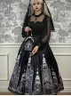 Cross Church Series Elegant Exquisite Black White Contrasting Colors Gothic Lolita Pearl Chain Vintage Handbag