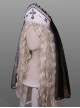 Cross Church Series Elegant Black White Lace Mesh Yarn Exquisite Gothic Lolita Papal Hat