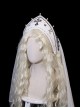 Cross Church Series Elegant Black White Lace Mesh Yarn Exquisite Gothic Lolita Papal Hat