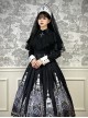 Cross Church Series Elegant Black White Lace Mesh Yarn Exquisite Gothic Lolita Papal Hat