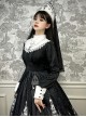 Cross Church Series Elegant Black White Lace Mesh Yarn Exquisite Gothic Lolita Papal Hat