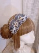 Brilliant Star Road Series Gorgeous Gemstone  Pearl Lace Ruffle Princess Style Classic Lolita Headband KC