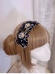 Brilliant Star Road Series Gorgeous Gemstone  Pearl Lace Ruffle Princess Style Classic Lolita Headband KC