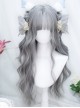 Moon Shadow Series Rock Gray Simulated Natural Water Ripples Long Curly Hair Classic Lolita Full Head Wig