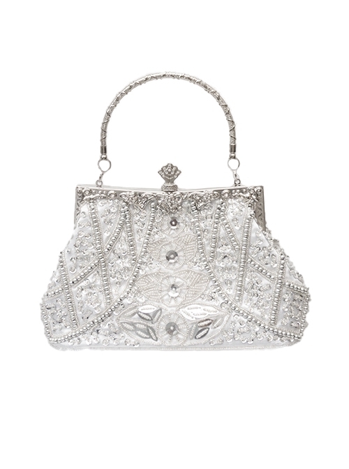 Stylish Sequin Bead Embroidery Banquet Dress Cheongsam Gorgeous And Elegant Shoulder Crossbody Classic Handbag