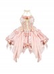 Gem Princess Series Sweet Girly Jacquard Rose Garden Everlasting Flower Lace Fishbone Sweet Lolita Sleeveless Dress