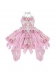 Gem Princess Series Sweet Girly Jacquard Rose Garden Everlasting Flower Lace Fishbone Sweet Lolita Sleeveless Dress