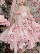 Gem Princess Series Sweet Girly Jacquard Rose Garden Everlasting Flower Lace Fishbone Sweet Lolita Sleeveless Dress