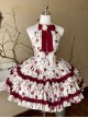 Heartbeat Rose Series Retro Autumn Romantic Rose Date Slim Halter Neck Sleeveless Kawaii Fashion Dress