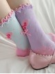 Spring Summer Thin Lace Bowknot Polka Dot Cordiform Comfortable Breathable Versatile Cotton Sweet Lolita Socks