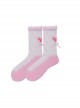 Spring Summer Thin Lace Bowknot Polka Dot Cordiform Comfortable Breathable Versatile Cotton Sweet Lolita Socks