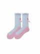 Spring Summer Thin Lace Bowknot Polka Dot Cordiform Comfortable Breathable Versatile Cotton Sweet Lolita Socks