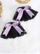 Black Purple Dark Gothic Style Lace Cute Bowknot daily Versatile Lolita Cuffs