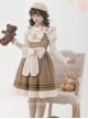 Yuli's Dream Series Winter Corduroy Cute Bear Embroidery Plush Cordiform Bowknot Sweet Suspender Lolita Dress