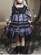 Brooklyn Furniture Catalog Collection Series Black Purple Unique Cute Mid-Sleeve Short Babydoll Classic Lolita Dress