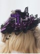 Dark Gothic Style Handmade Lace Bowknot Black Purple Retro Gorgeous Lolita Top Hat