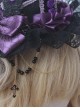 Dark Gothic Style Handmade Lace Bowknot Black Purple Retro Gorgeous Lolita Top Hat