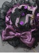 Dark Gothic Style Handmade Lace Bowknot Black Purple Retro Gorgeous Lolita Top Hat