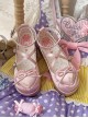 Deep Sleep Dream Series Cute Versatile Love Bowknot Satin Platform Round-Toe Sweet Lolita Shoes