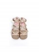 Deep Sleep Dream Series Cute Versatile Love Bowknot Satin Platform Round-Toe Sweet Lolita Shoes