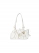 Runaway Moon Series Sweet Bowknot Pearl Elegant Hot Girl Style Commuting Handheld Armpit Lolita Bag