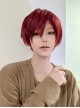 Sea King Red Handsome Fluffy Simulation Ouji Fashion Short Straight Hair Full Head Wig