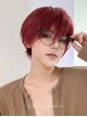 Sea King Red Handsome Fluffy Simulation Ouji Fashion Short Straight Hair Full Head Wig