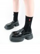 Original Designed Personalized Tassel Decorated Chinese Style Punk Versatile Trendy Black Short Socks