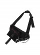 Neutral Punk Style Cool Dark Versatile Sports Portable Telescopic Belt Chest Crossbody Bag Canvas Mobile Phone Bag